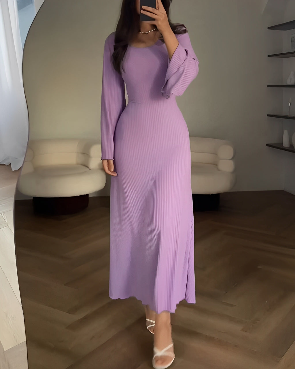 Sandrine - Robe Maxi Élégante en Maille