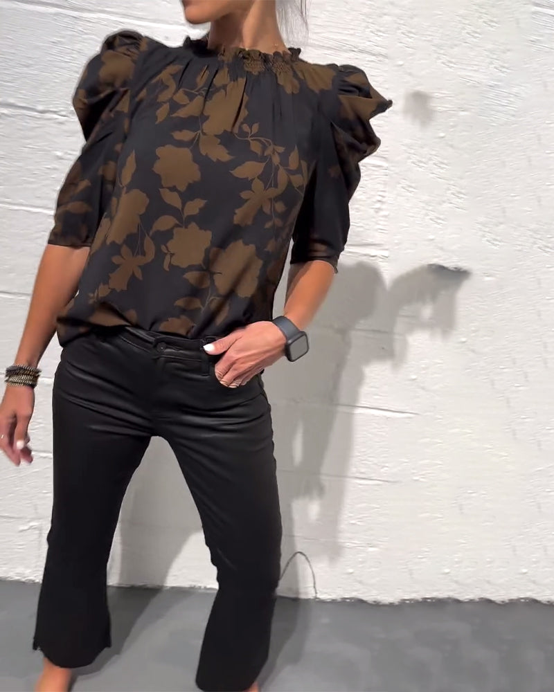 Bellamy - Puff Sleeve Blouse with Ruffles