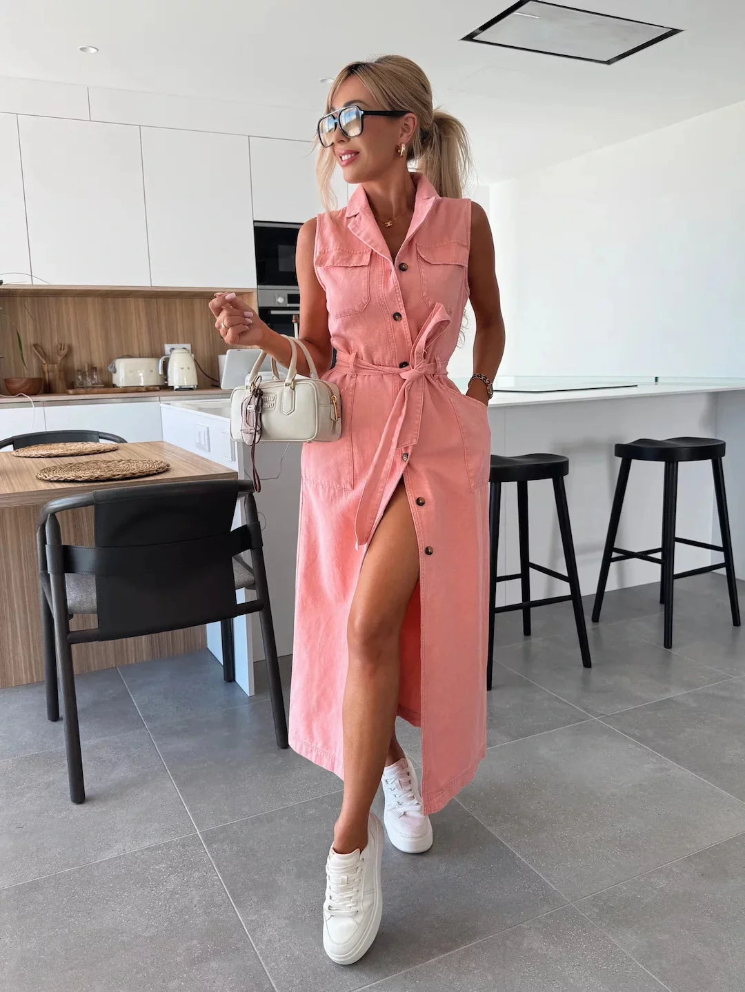 Diane - Robe Maxi en Denim