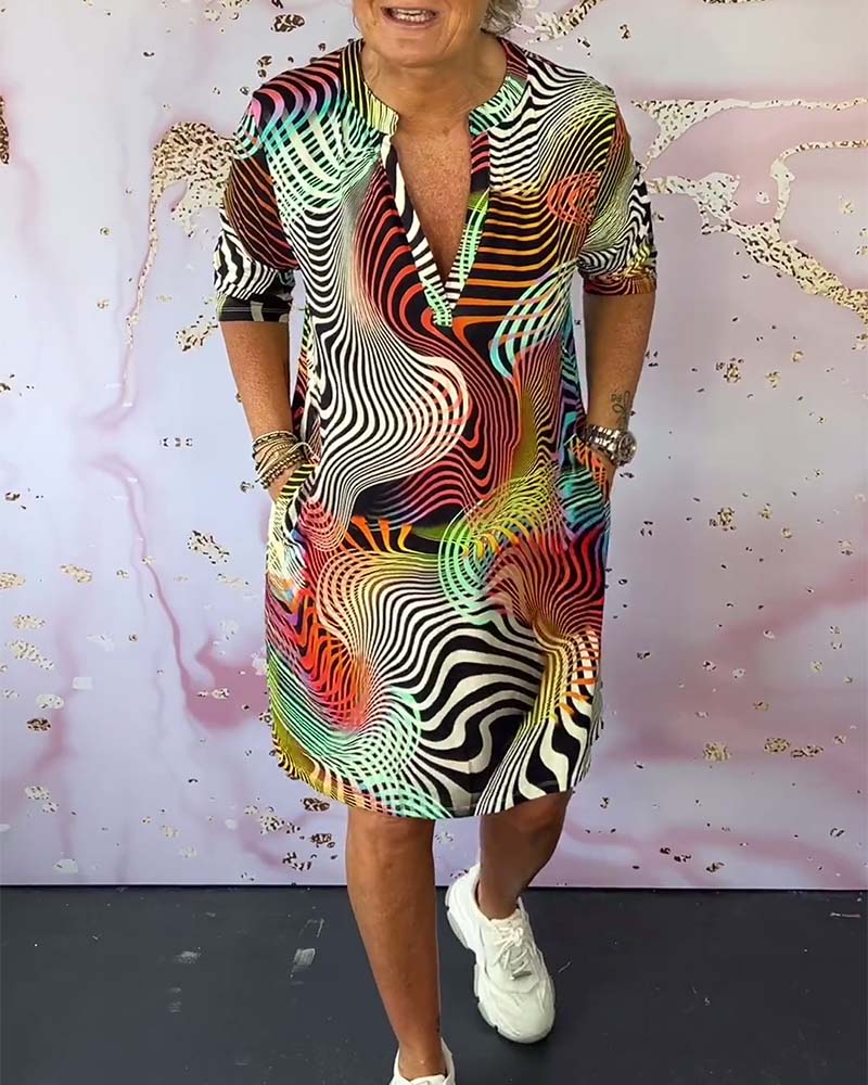 Maina - Robe Colorée à Décolleté en V