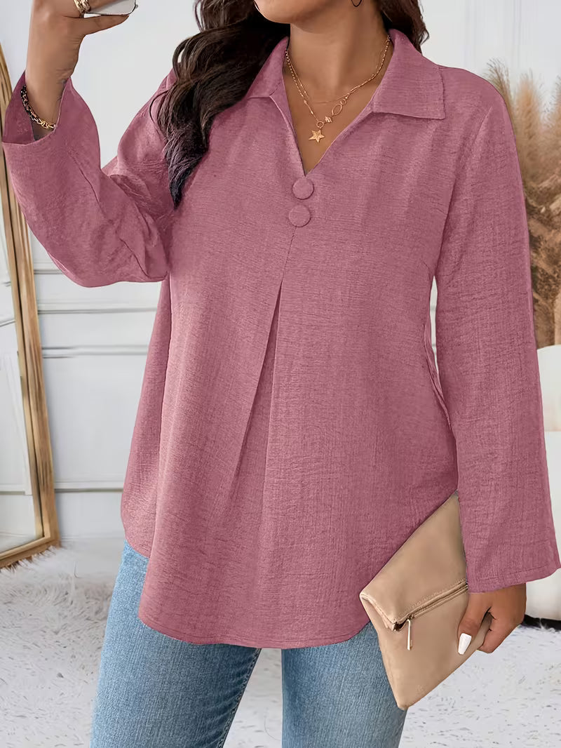 Elmyra - Elegant Button-Down Flowy Shirt