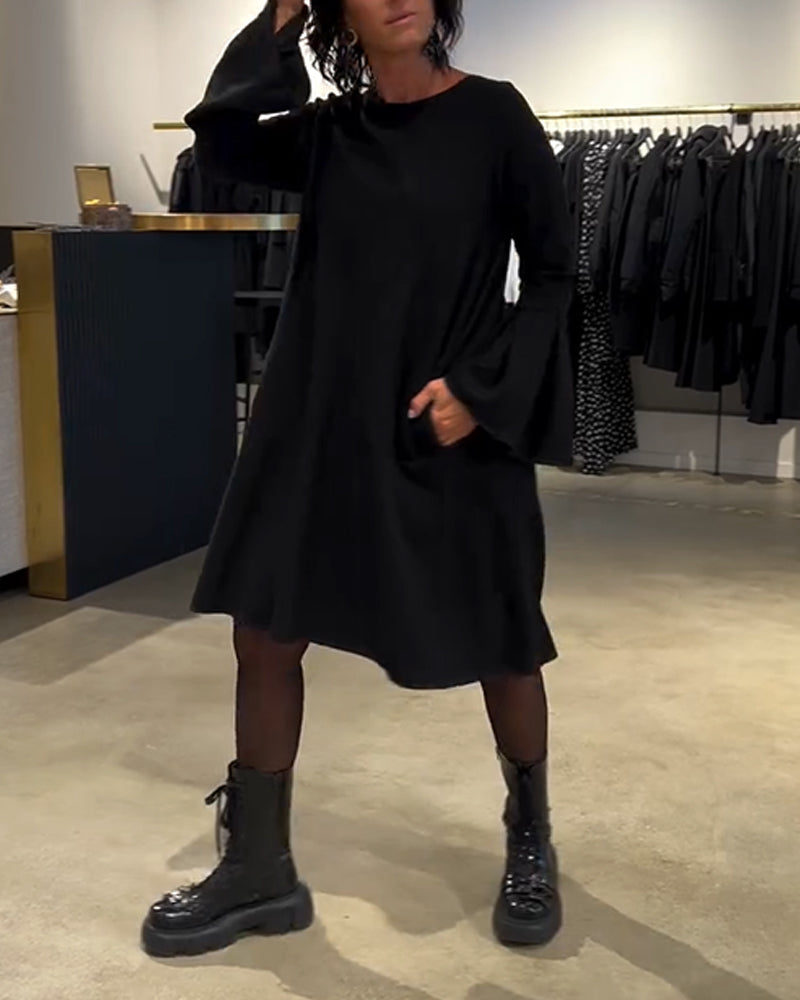 Jovalinne - Robe Décontractée À Manches Évasées