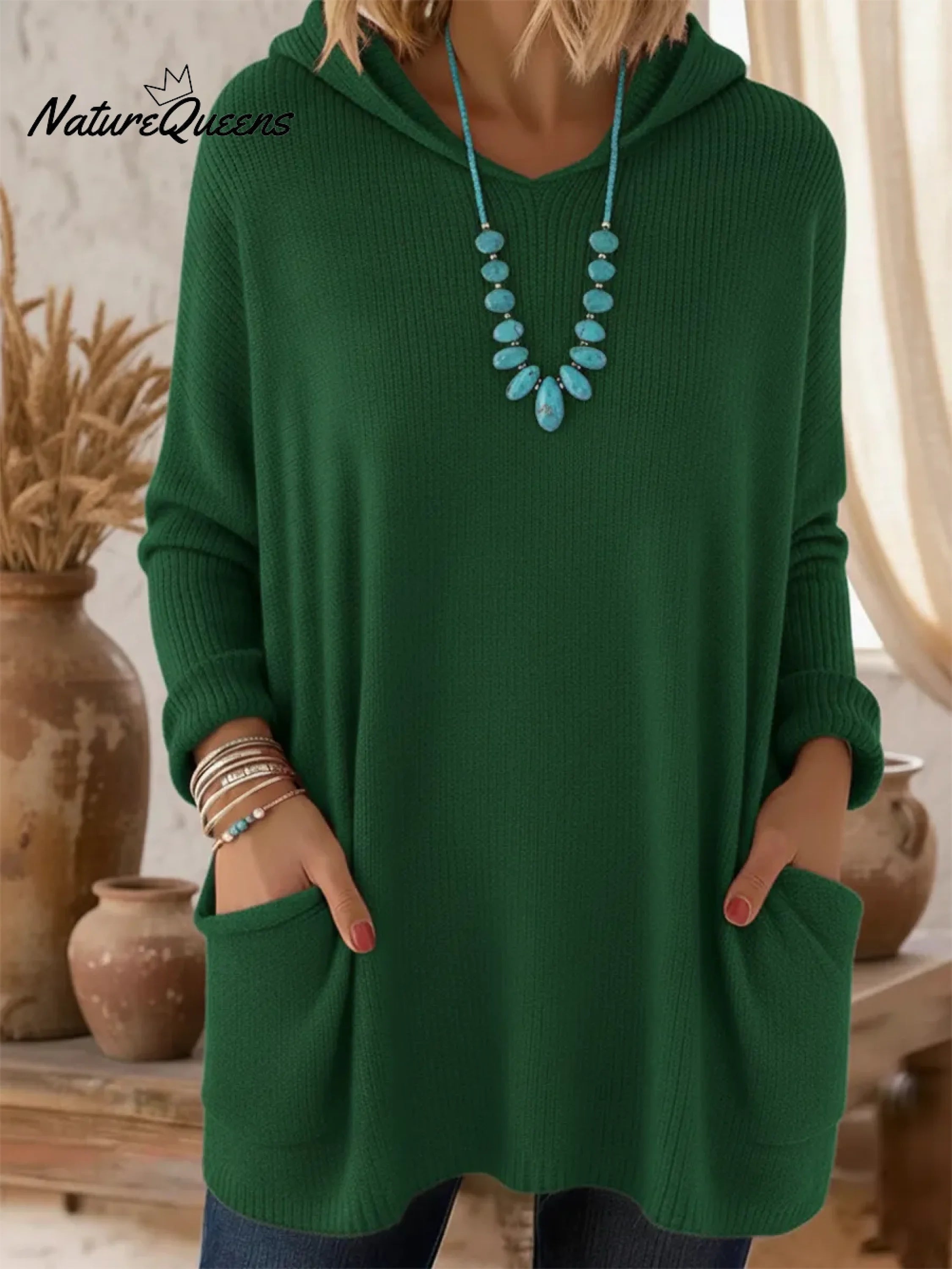 Fioranelle - Pull Doux à Capuche avec Poches