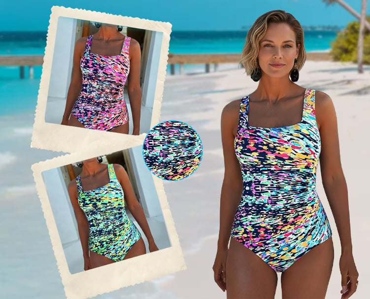 Kinsley - Multicolor Graphic Print One-Piece Swimsuit