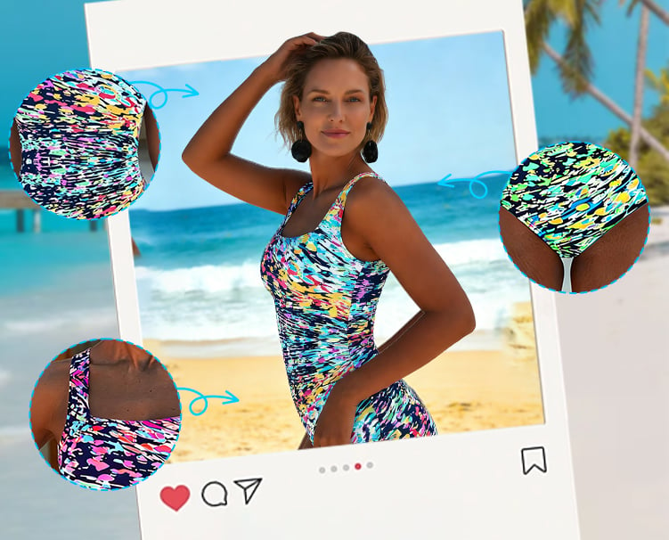 Kinsley - Multicolor Graphic Print One-Piece Swimsuit