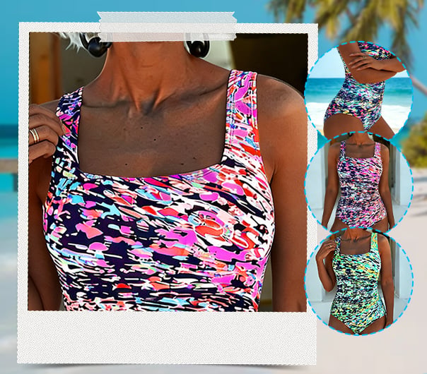 Kinsley - Multicolor Graphic Print One-Piece Swimsuit