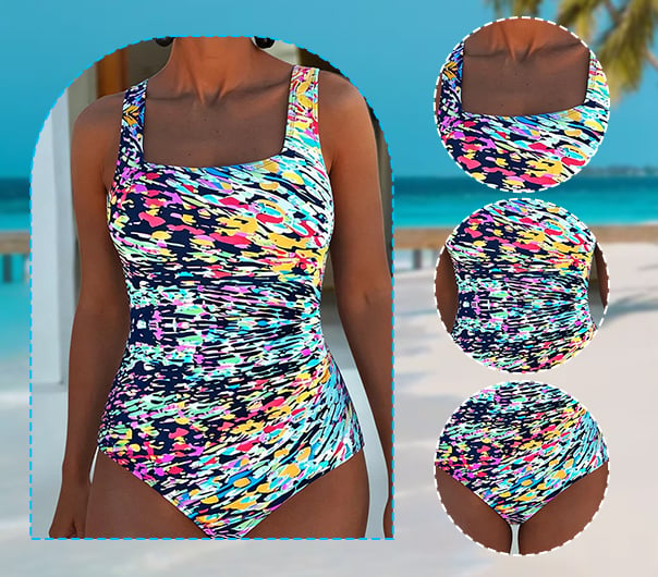 Kinsley - Multicolor Graphic Print One-Piece Swimsuit