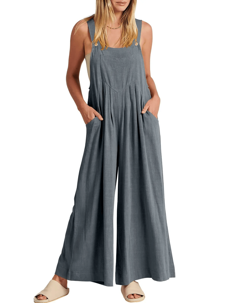 Giulena - Sleeveless Wide Leg Jumpsuit