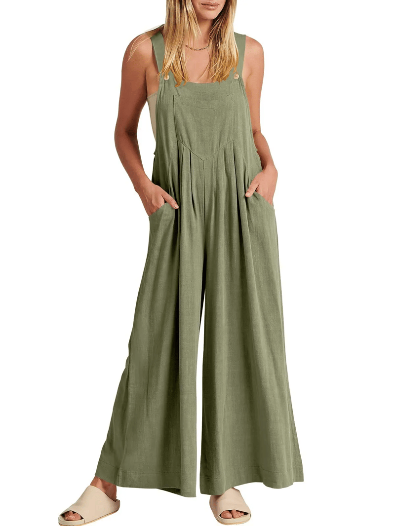 Giulena - Sleeveless Wide Leg Jumpsuit