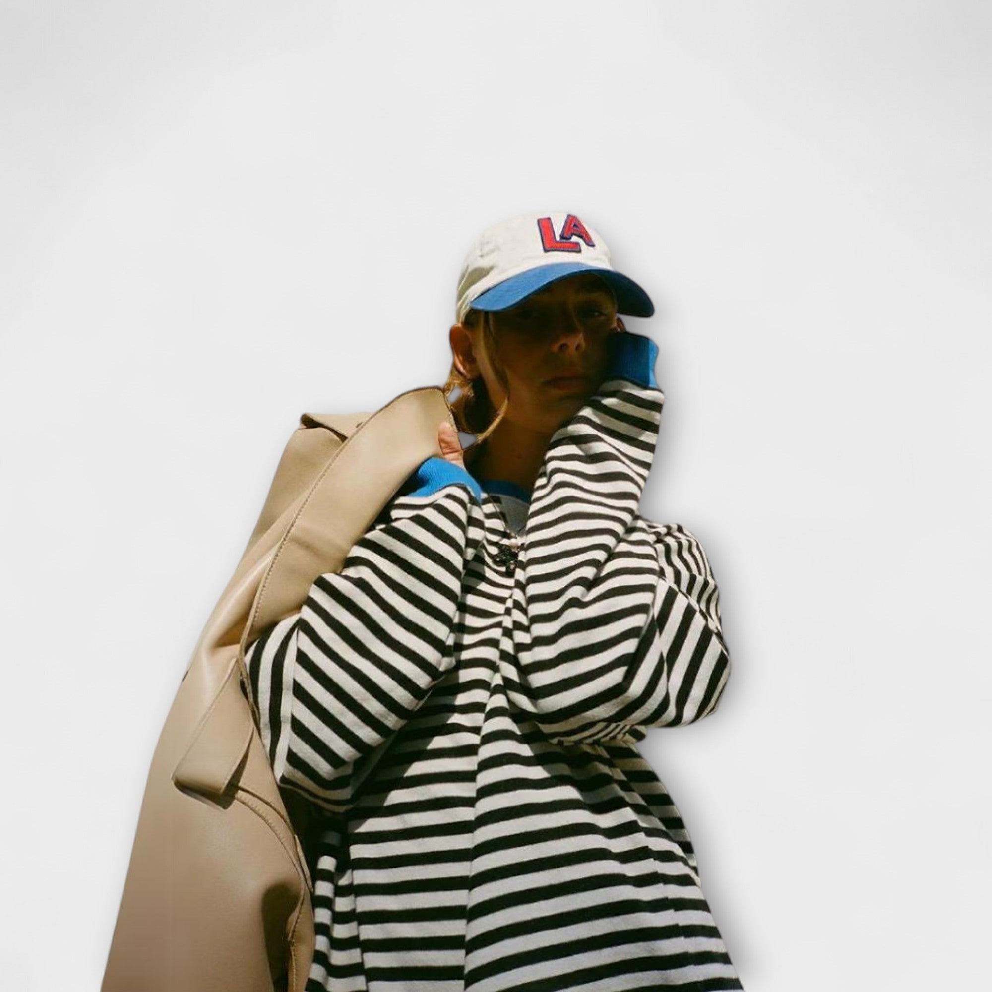 Janelisse - Pull Rayé Décontracté en Maille Douce