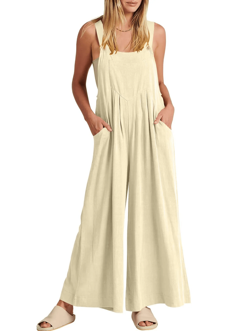 Giulena - Sleeveless Wide Leg Jumpsuit