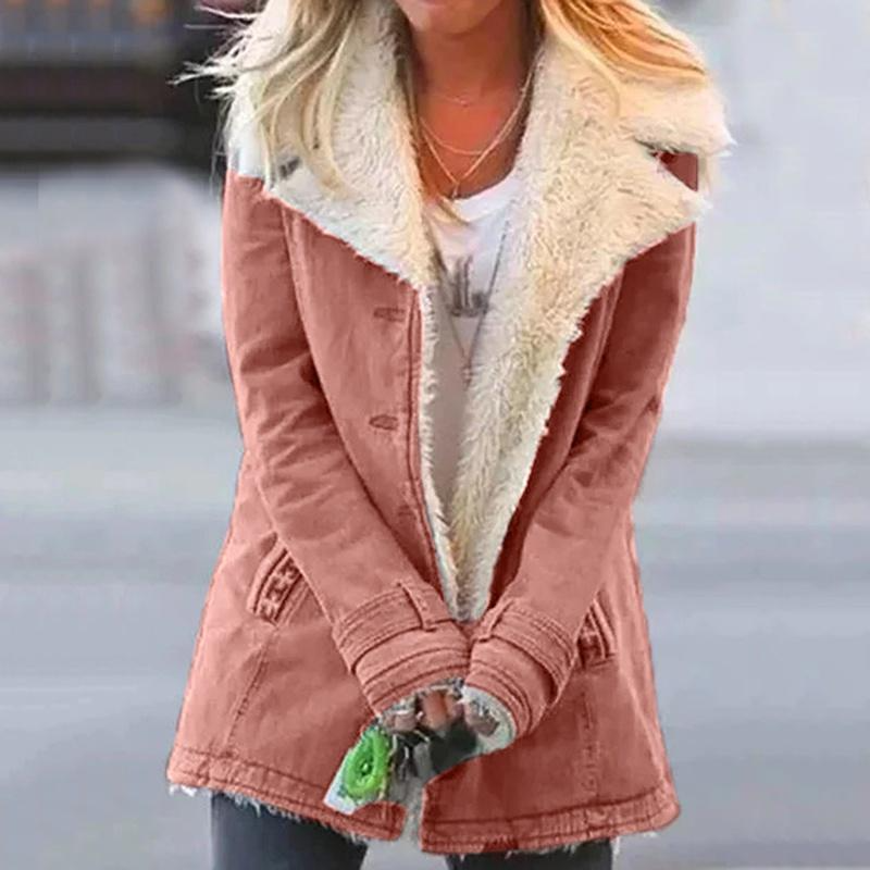 Loravine - Veste Chaude d’Hiver pour Femme avec Doublure en Fausse Fourrure