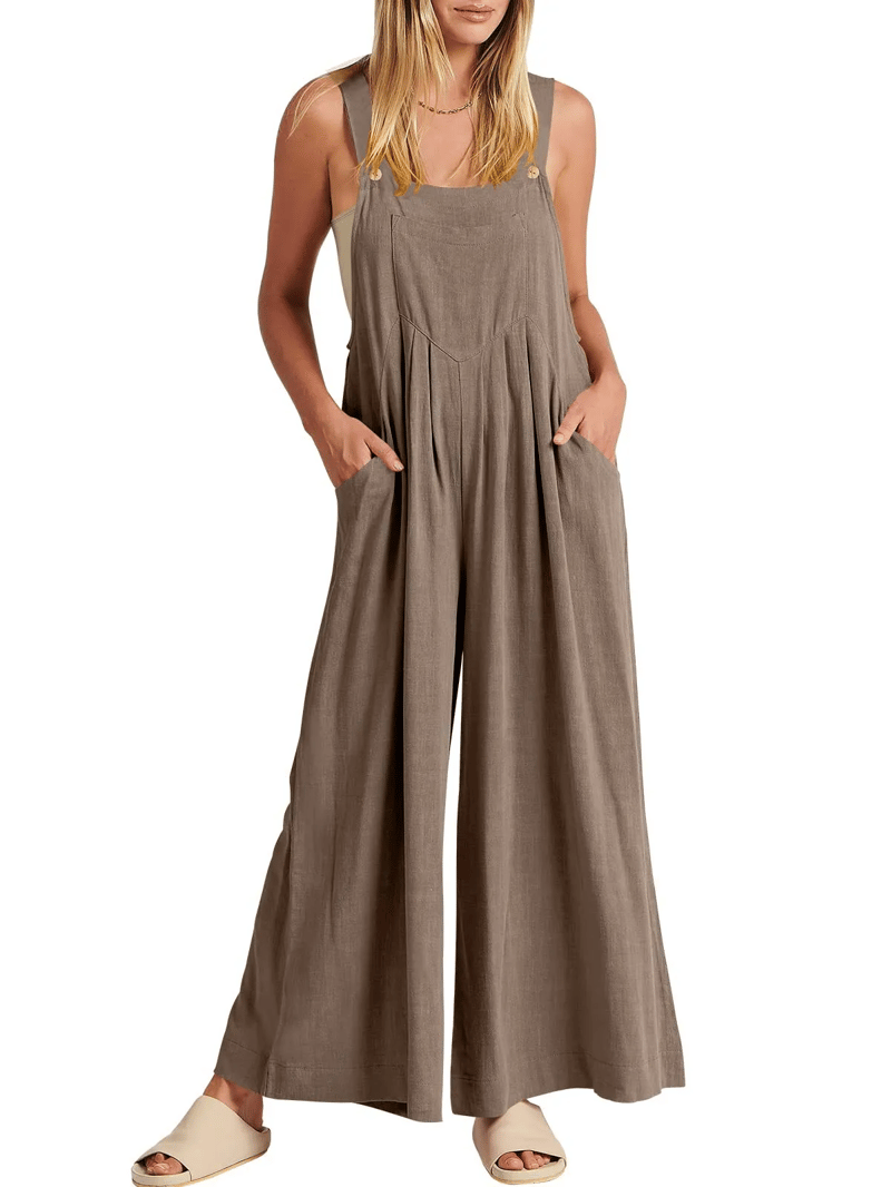 Giulena - Sleeveless Wide Leg Jumpsuit