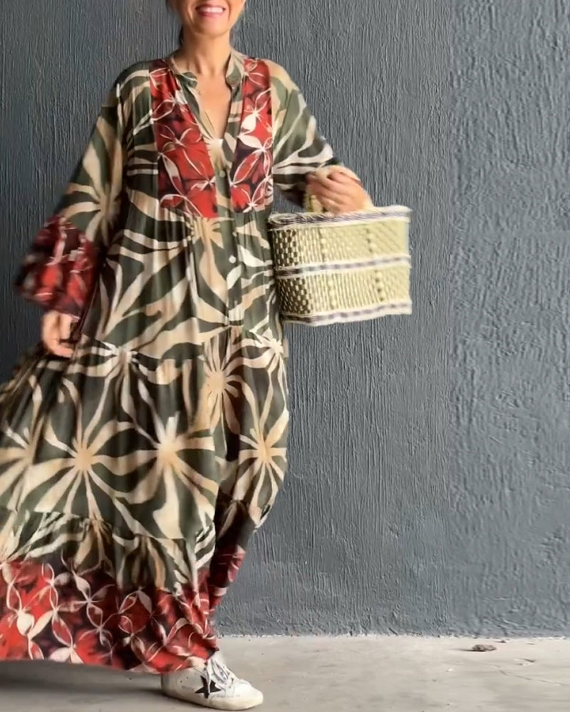 Anika - Robe de vacances imprimée décontractée