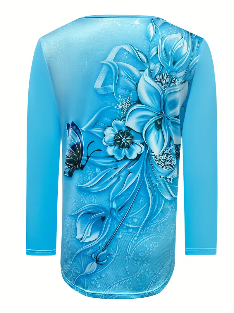 Faylorisse - Fashionable Floral Print Top