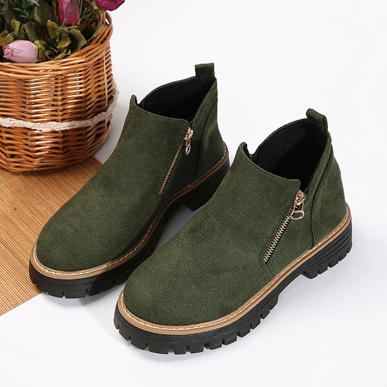 Isanoria - Women's Chic Suede Comfort Ankle Boots