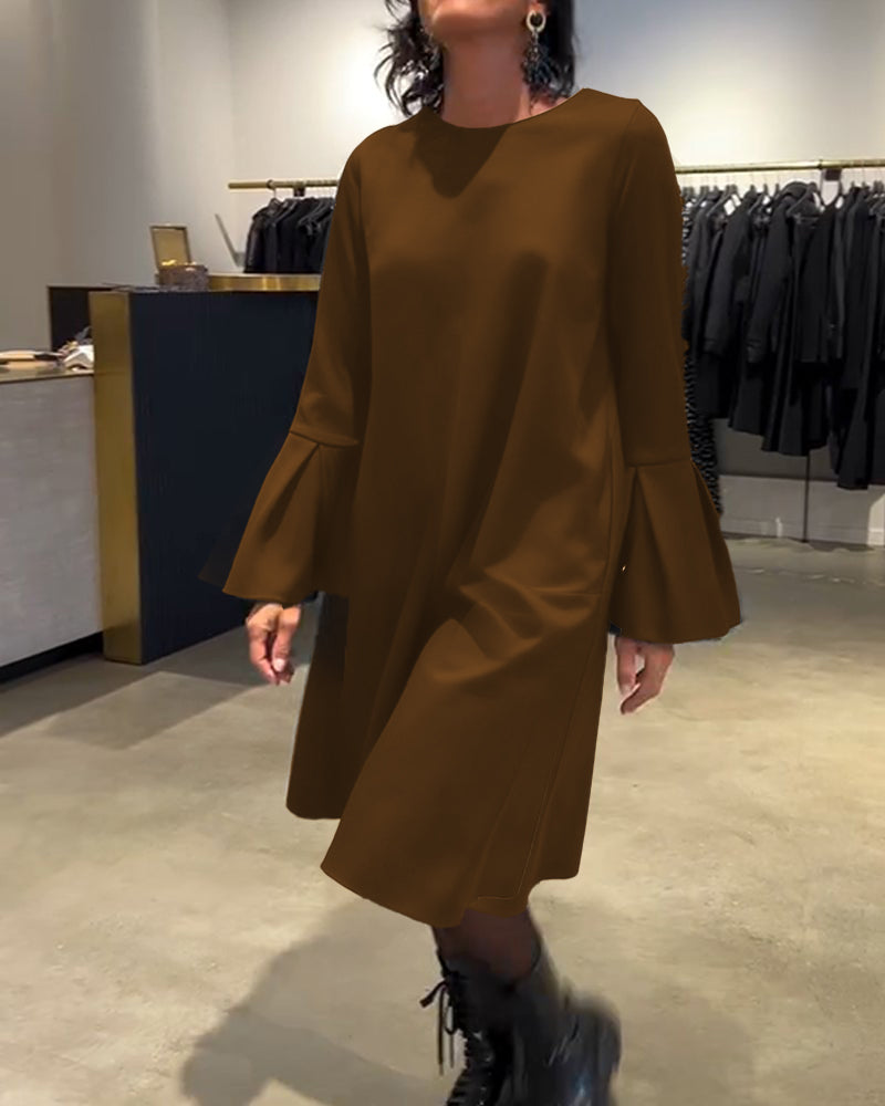 Jovalinne - Robe Décontractée À Manches Évasées