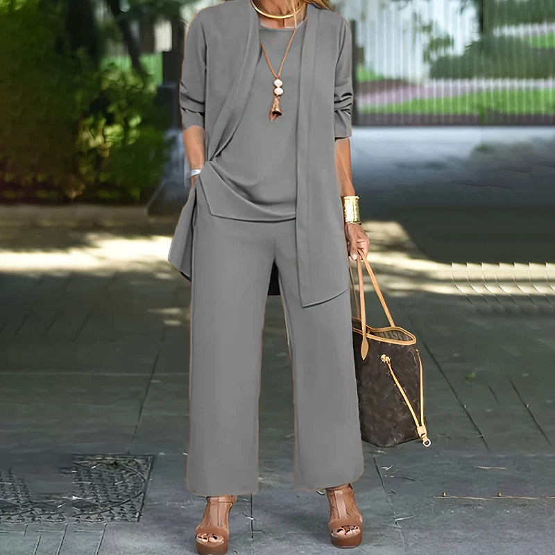 Quenora - Three-Piece Casual Suit with Clean Lines