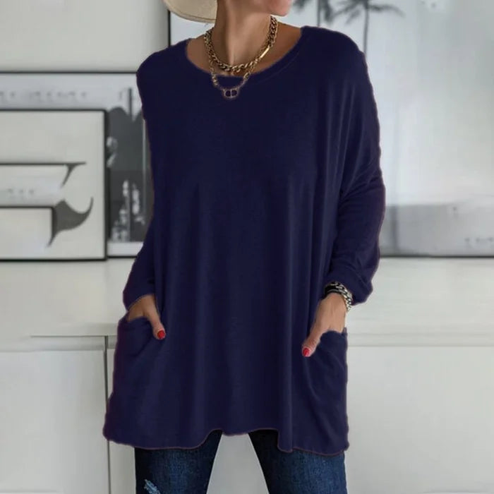 Daliah - Long Sleeve T-Shirt with Pocket