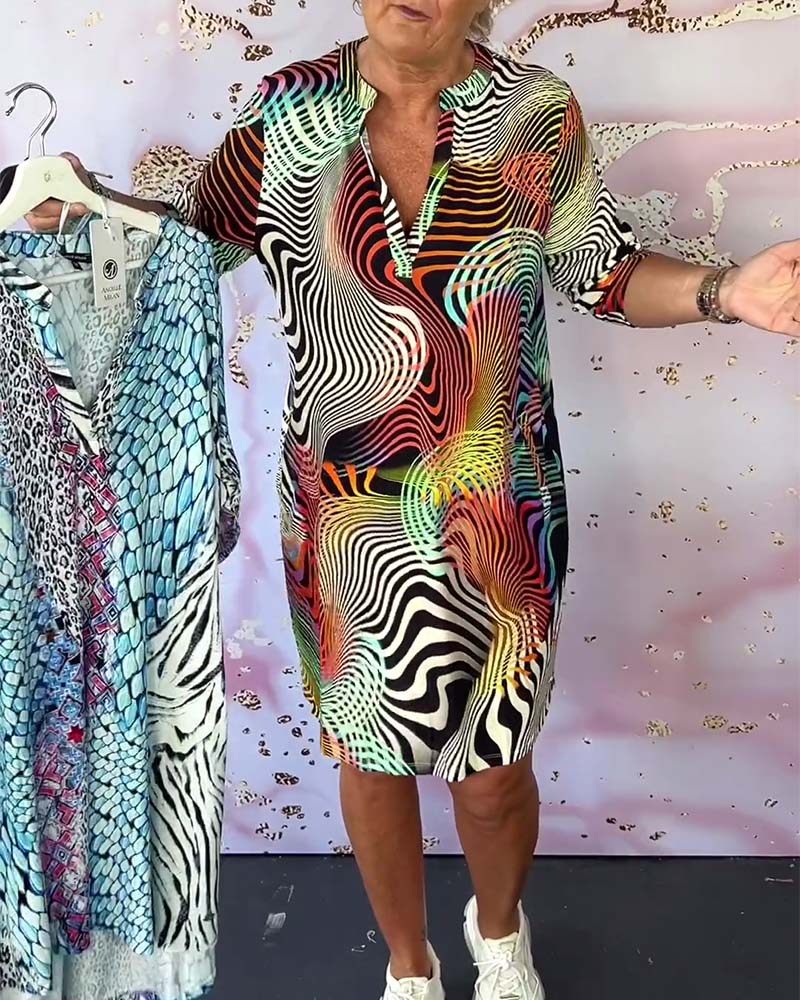 Maina - Robe Colorée à Décolleté en V