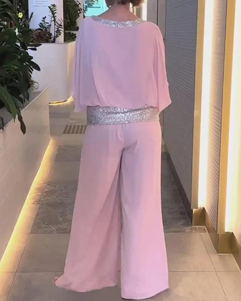 Joie™ - Elegant and modern women's pink sequin set