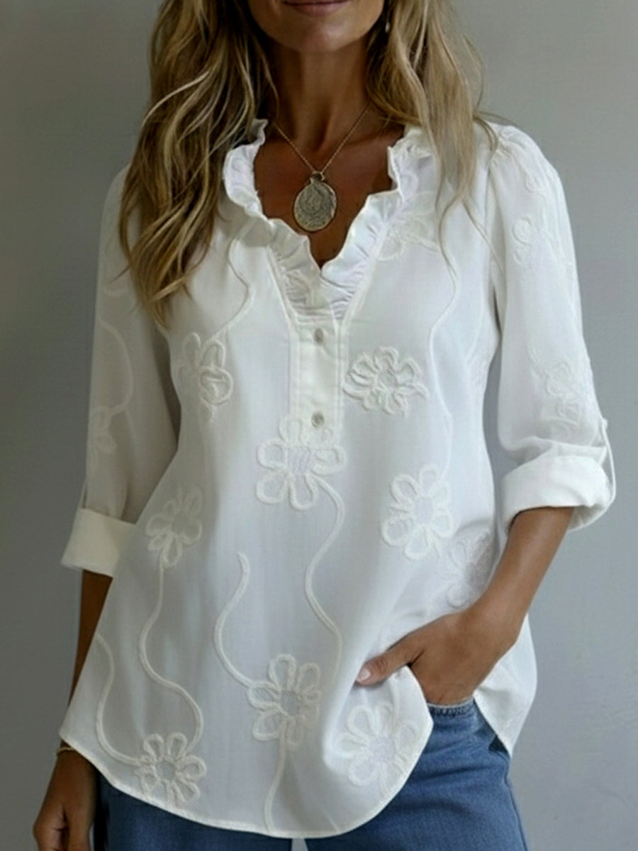 Belora - Floral Elegance Spring Shirt