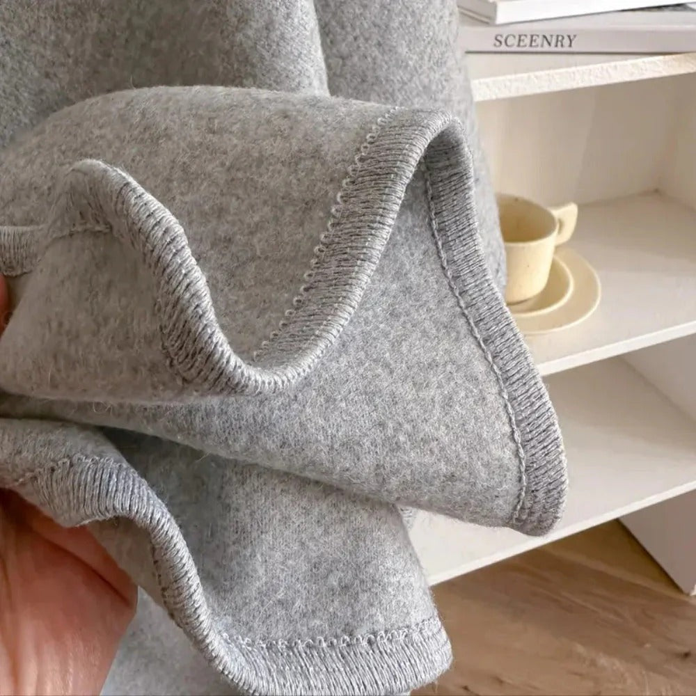 Brivana - Écharpe Poncho Longue En Laine Douce