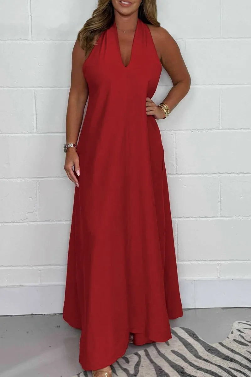 Serafina - Women's T-Back Floating Maxi Dress