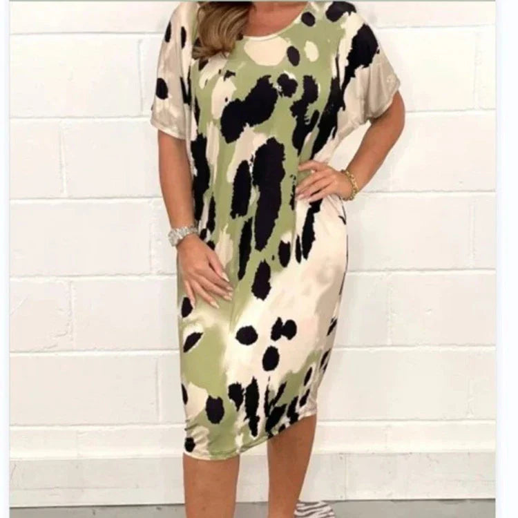 Louisa - Loose Casual Leopard Print Dress