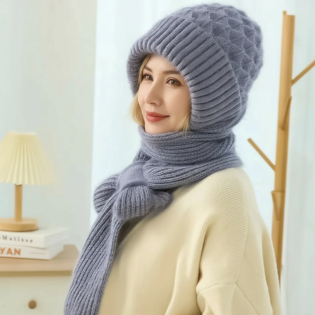 Amarielle - Ensemble Hiver Polaire Anti-Froid avec Protection Auditive