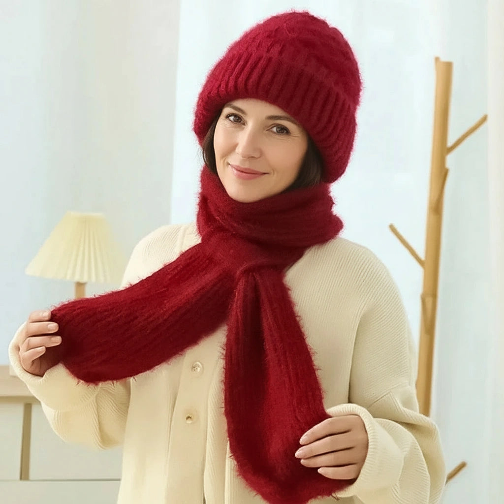 Amarielle - Ensemble Hiver Polaire Anti-Froid avec Protection Auditive