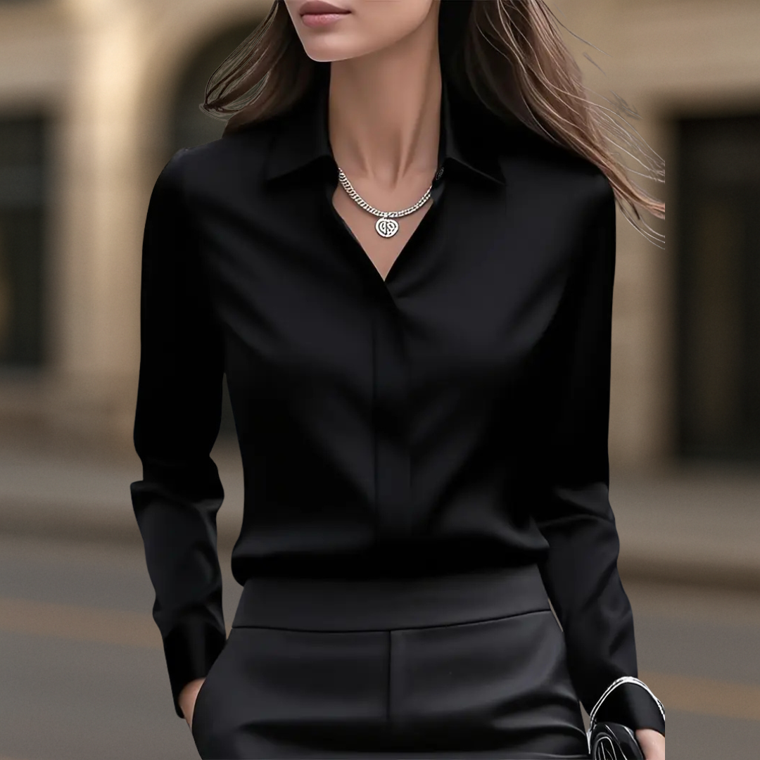 Amelisse - Blouse Boutonnée Chic et Intemporelle pour Femme