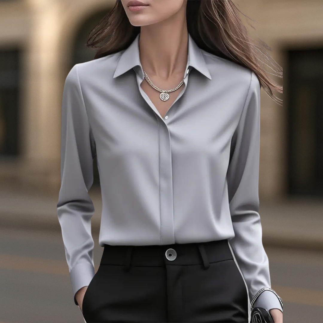 Amelisse - Blouse Boutonnée Chic et Intemporelle pour Femme
