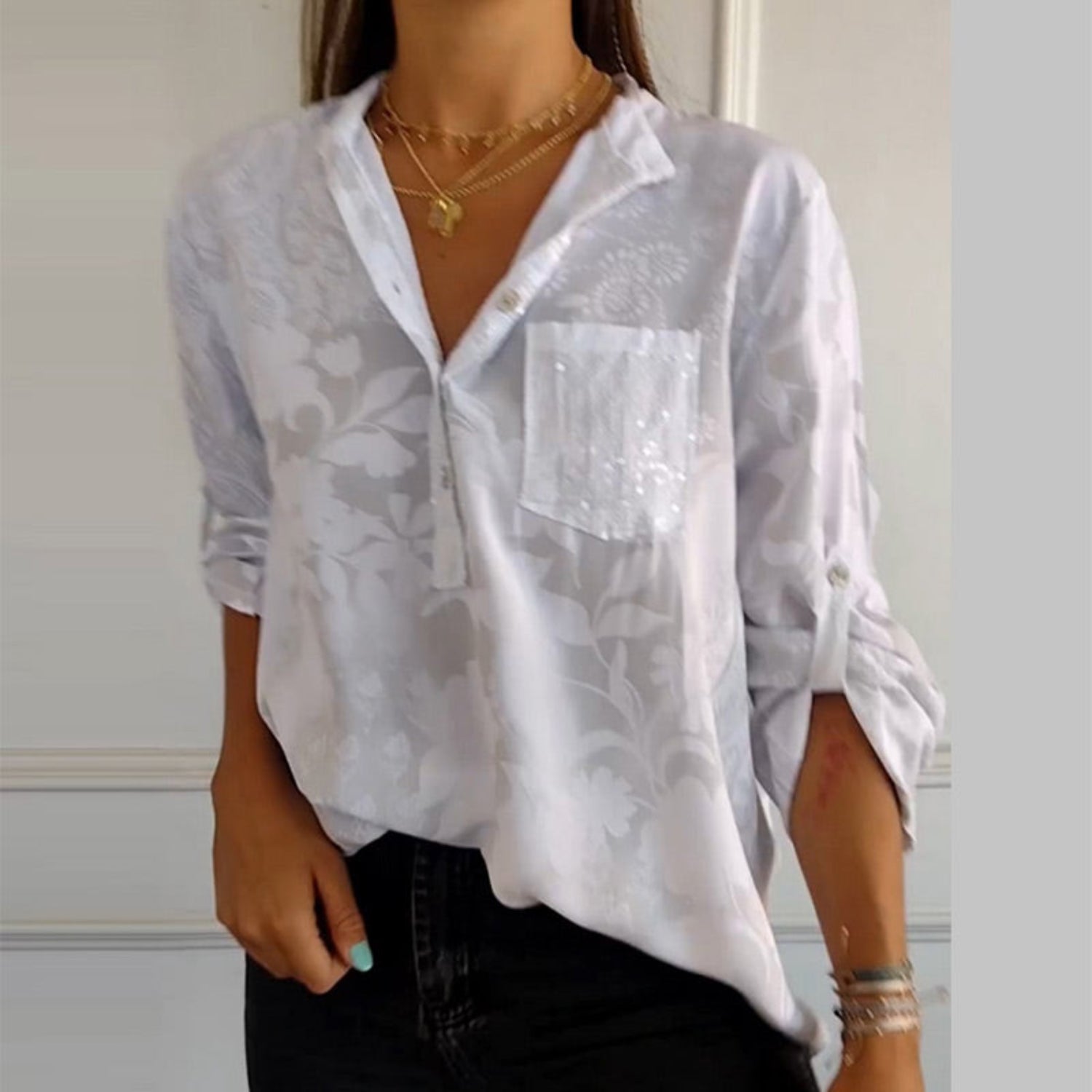 Adelaide - Women's Elegant Summer Floral Shirt