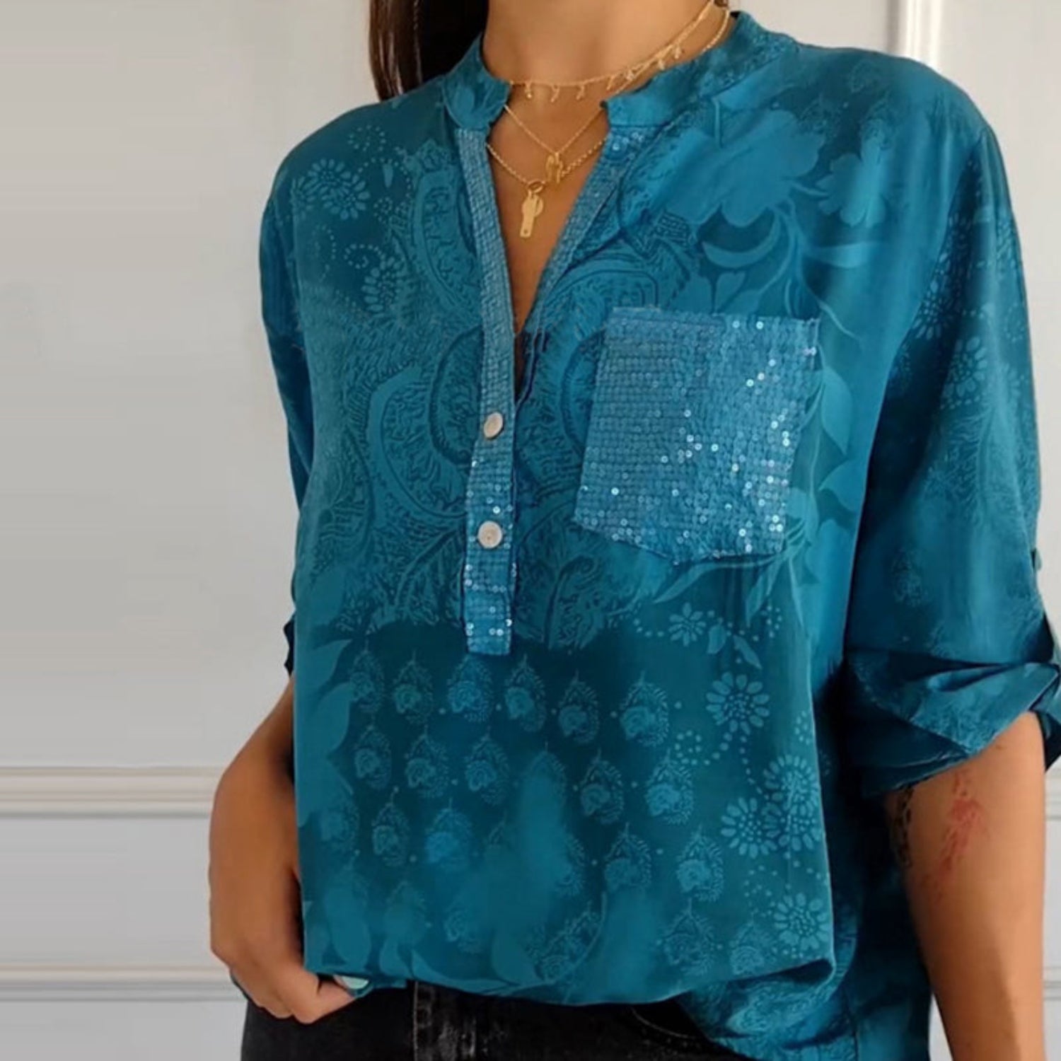 Adelaide - Women's Elegant Summer Floral Shirt