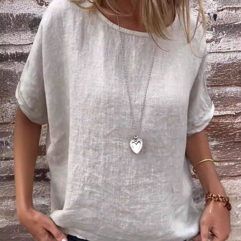 Kira - Blouse Décontractée en Coton et Lin