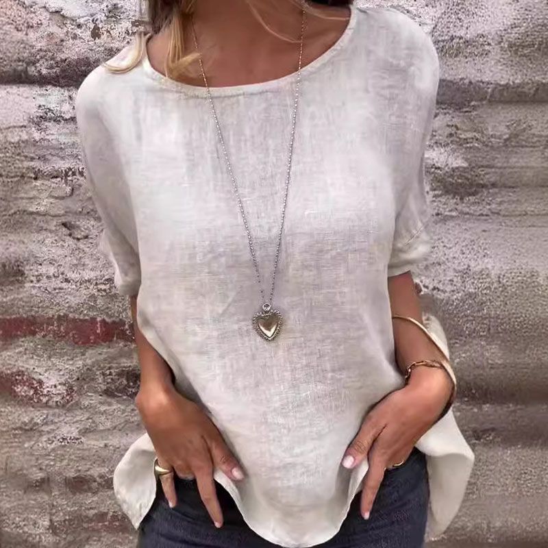 Kira - Blouse Décontractée en Coton et Lin