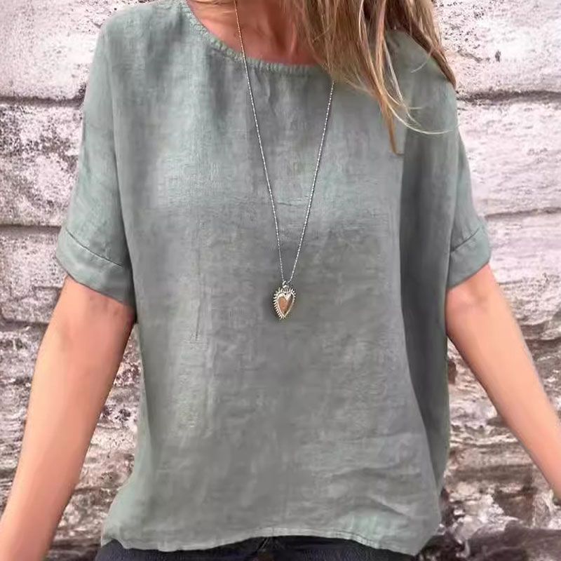 Kira - Blouse Décontractée en Coton et Lin