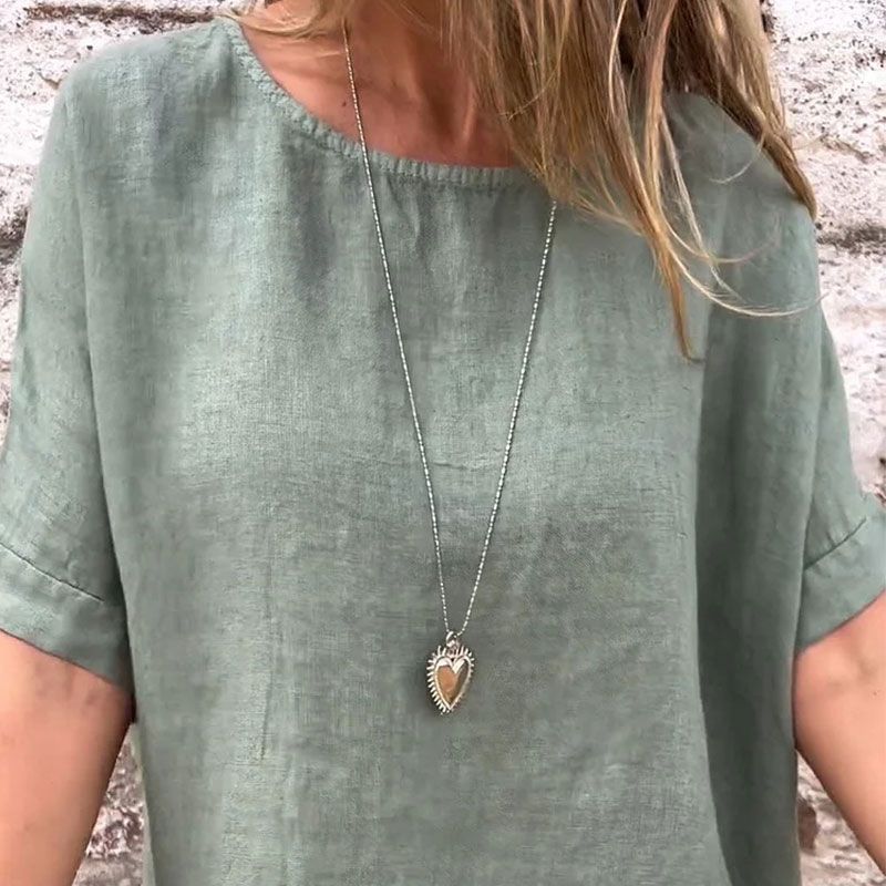 Kira - Blouse Décontractée en Coton et Lin