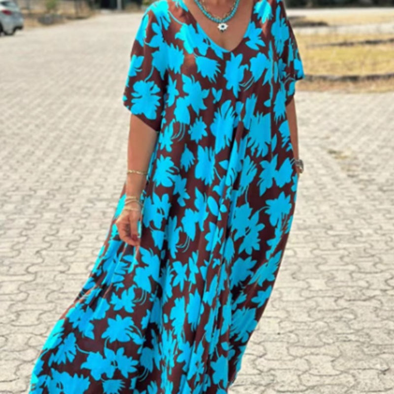 Lilac - Robe Longue Imprimée Décontractée