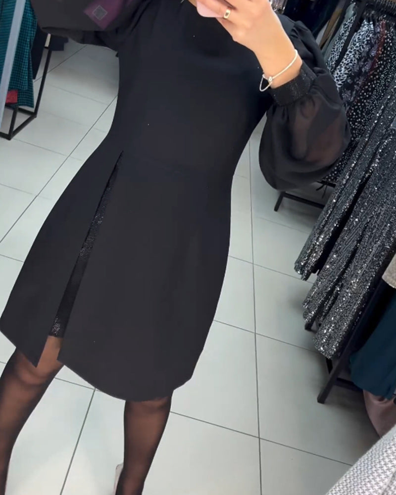 Carine - Robe midi deux-pièces élégante avec fente haute