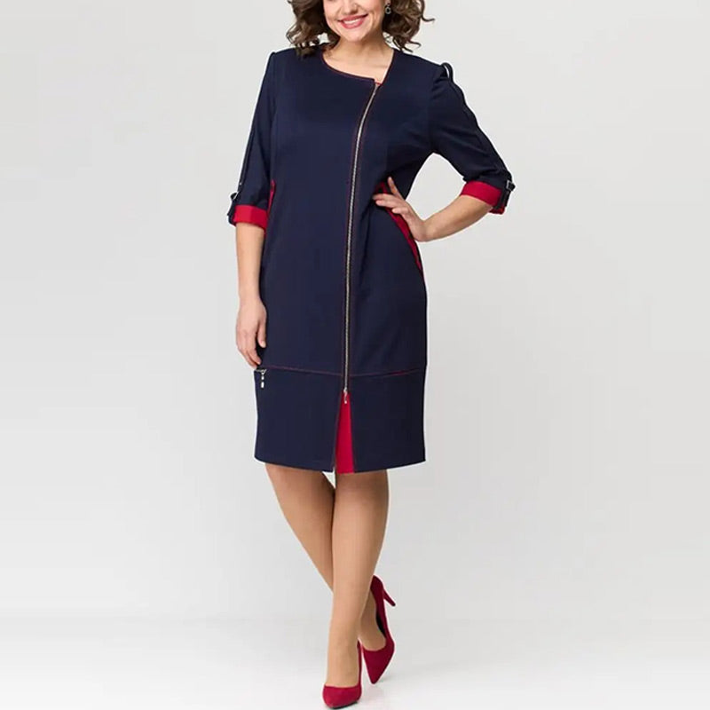 Hermine - Robe Élégante Femme avec Fermeture Latérale