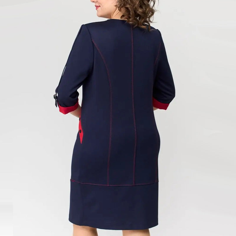 Hermine - Robe Élégante Femme avec Fermeture Latérale
