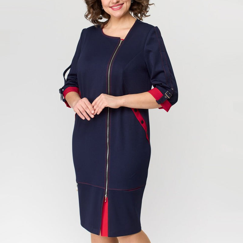 Hermine - Robe Élégante Femme avec Fermeture Latérale