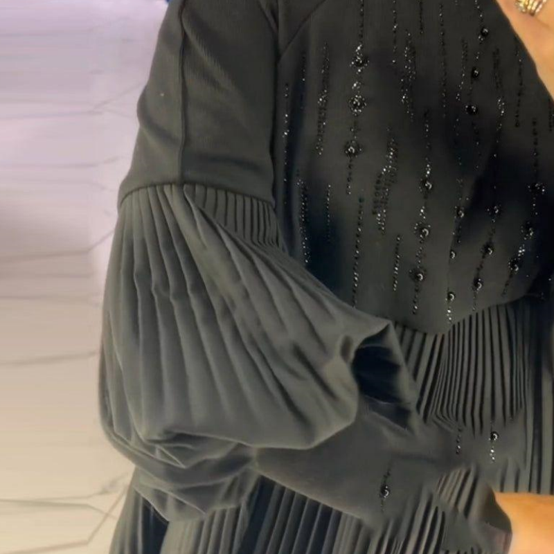 Aliénor - Robe Élégante à Manches Lanterne