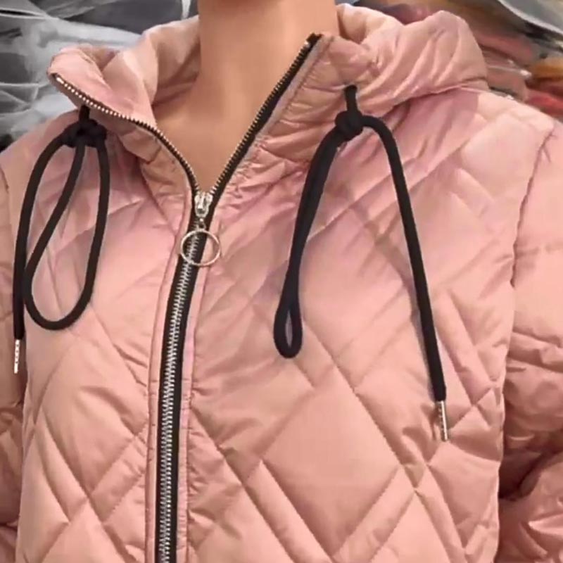 Petronella - Women's Down Coat with Hood and Drawstring