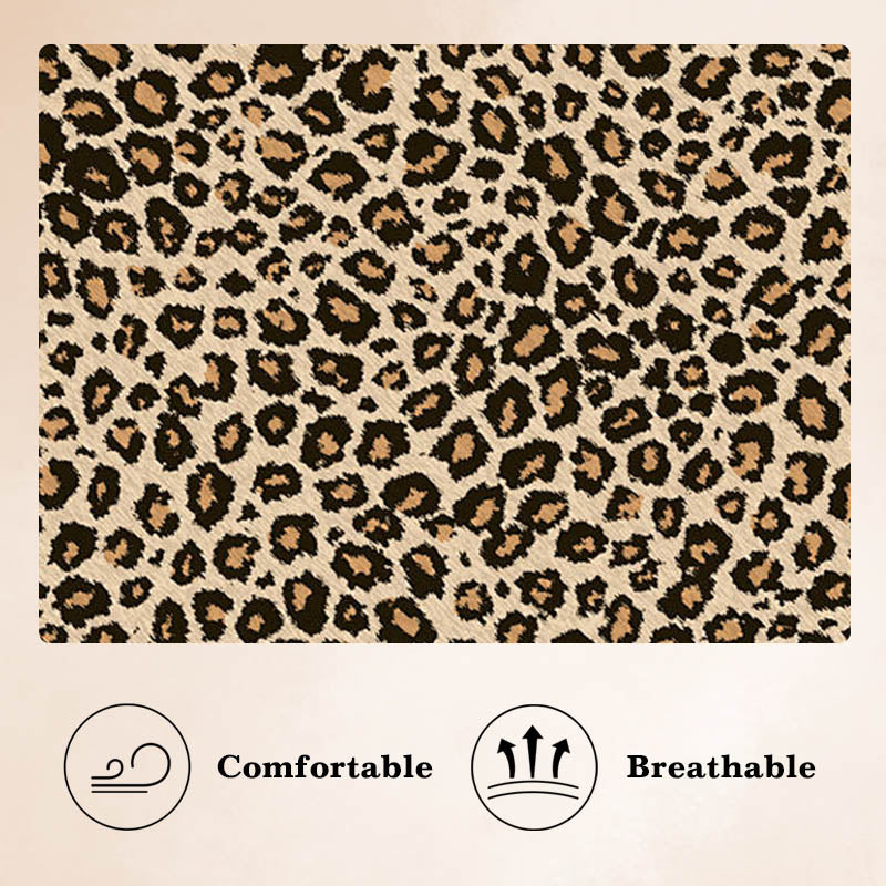 Laurence - Combinaison à manches longues et col V Léopard Zèbre