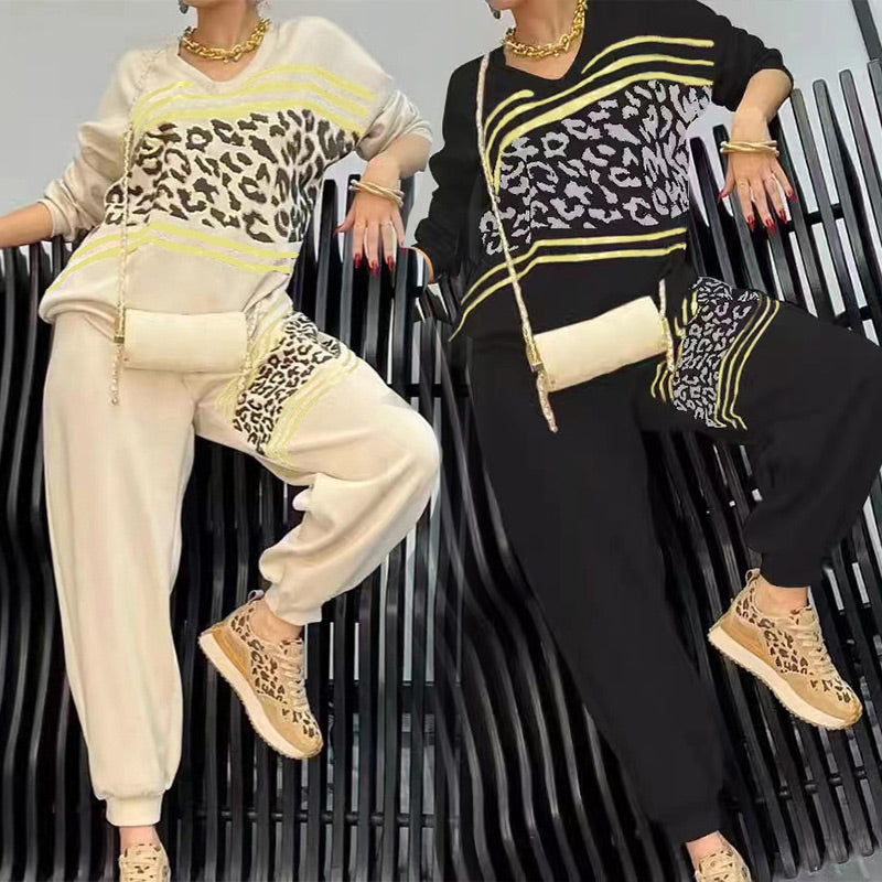 Audrey - Women's 2 Piece Leopard Sports Set