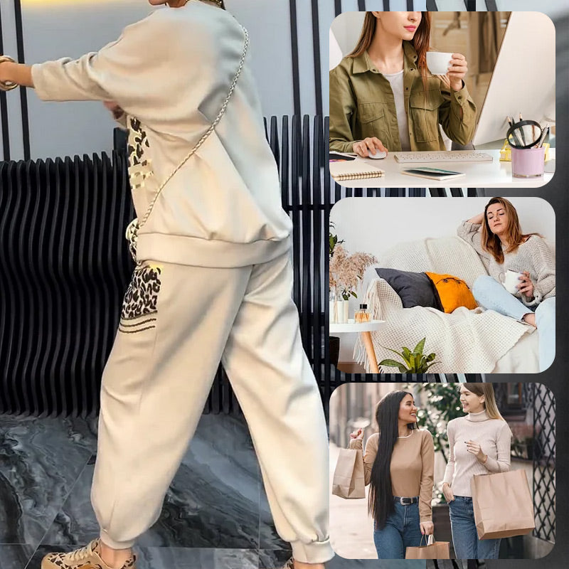 Audrey - Ensemble Sportif Léopard 2 Pièces pour Femme