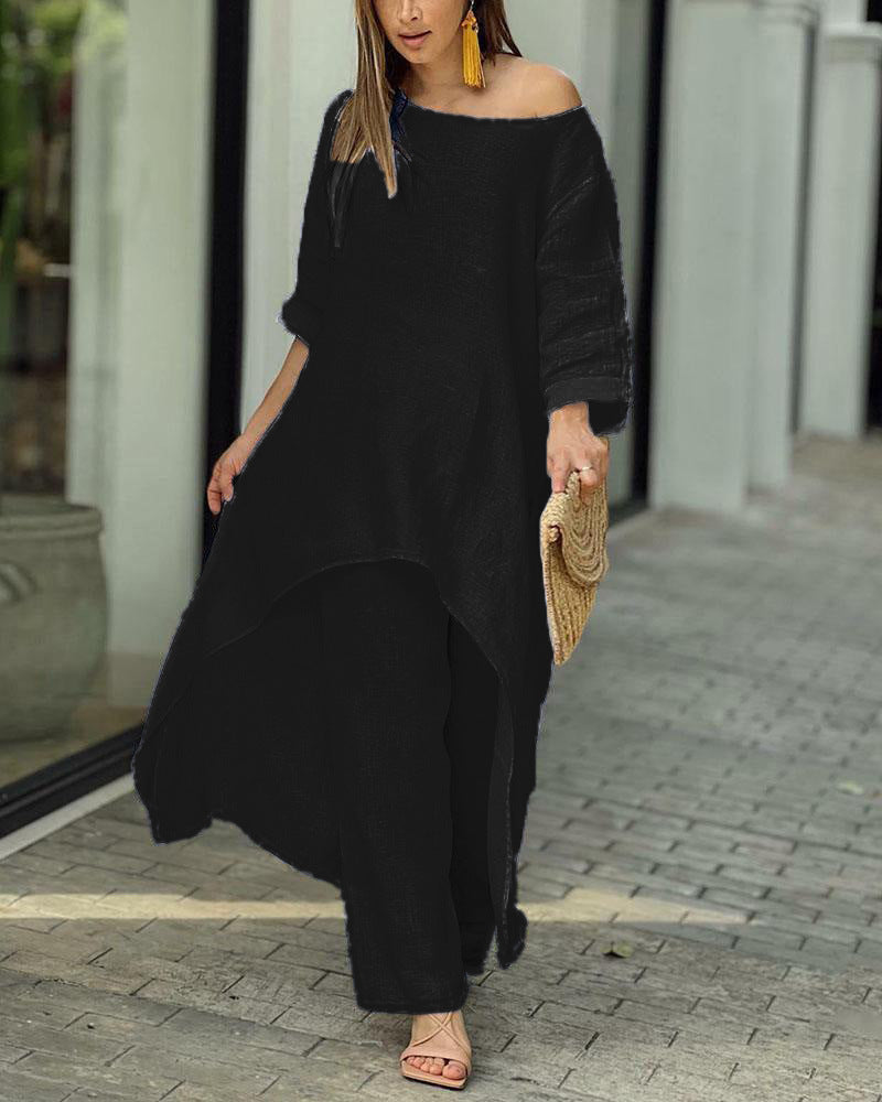 Clarisse - Ensemble Décontracté en Lin pour Femme